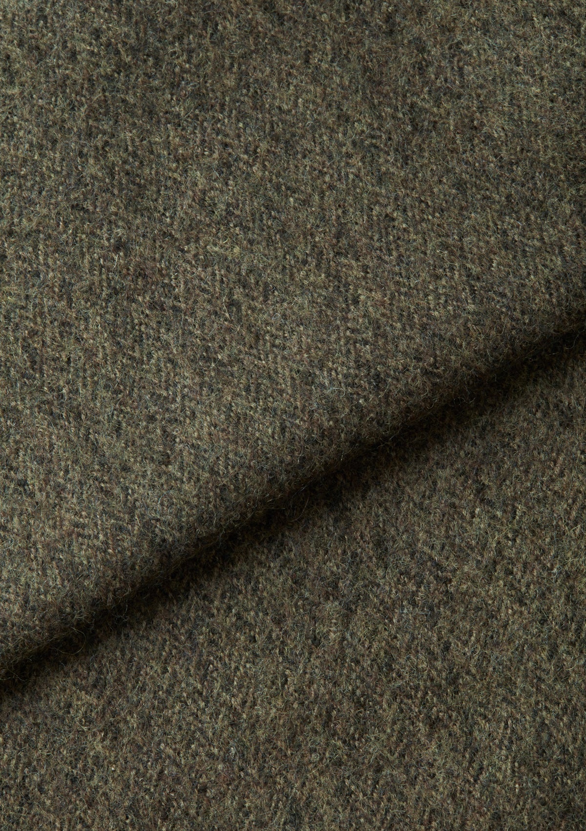 Green Brushed Wool Zip Jacket, Zip Jacket - SIRPLUS