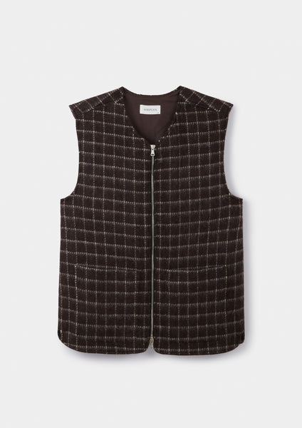 トップス PWA REFINE-WOOL Check Reversible Vest C_GI_WB105_A25_FRONT_grande.