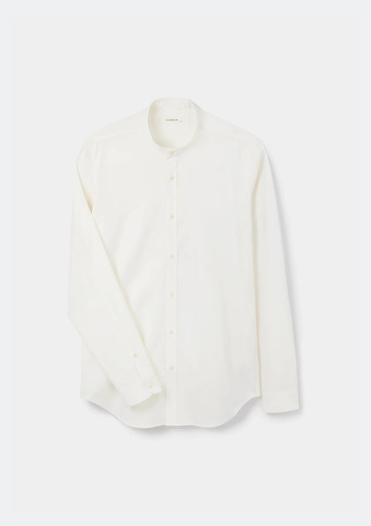 Cream Cotton Cashmere Grandad Shirt