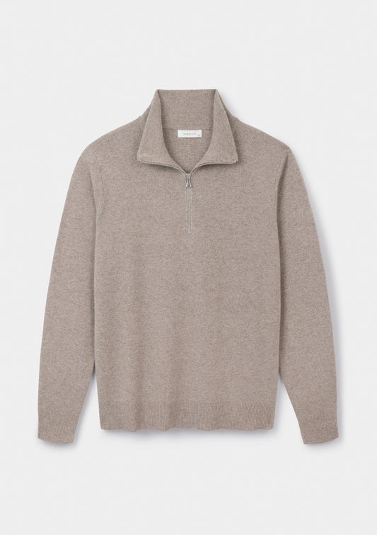 Mushroom Merino Half Zip Jumper, Half Zip Jumper - SIRPLUS