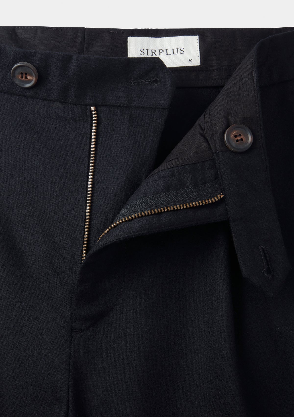 Black Wool Cashmere Pleated Trousers | SIRPLUS