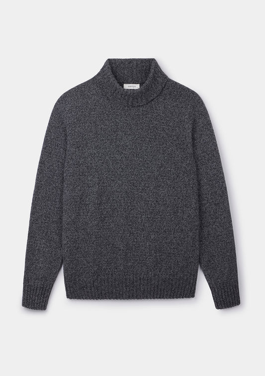 Charcoal Marl Rollneck Jumper, Roll Neck Jumper - SIRPLUS