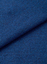 Marine Blue Melange Roll Neck Jumper