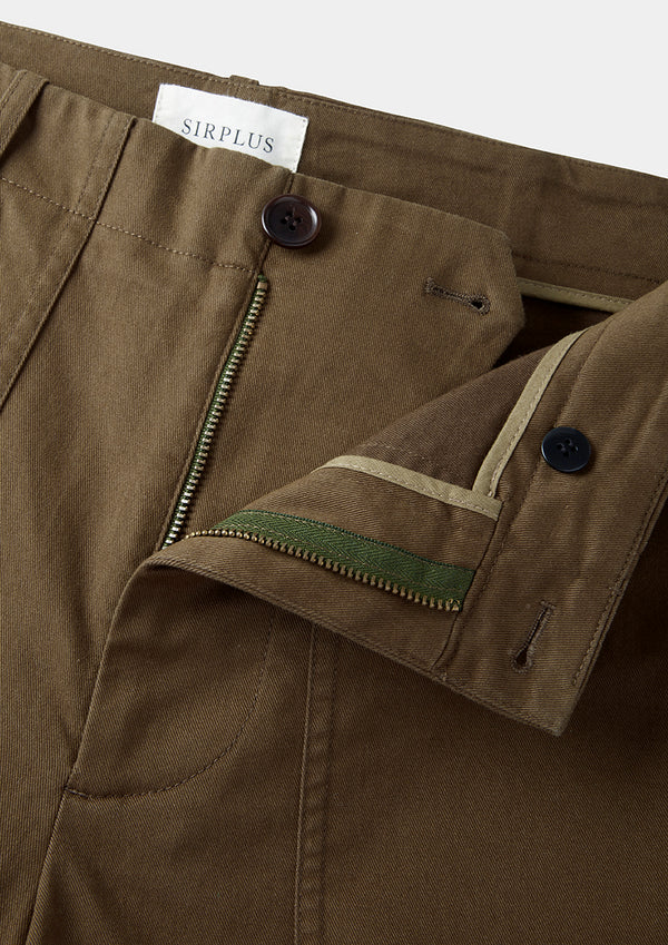 Olive Cotton Utility Trouser