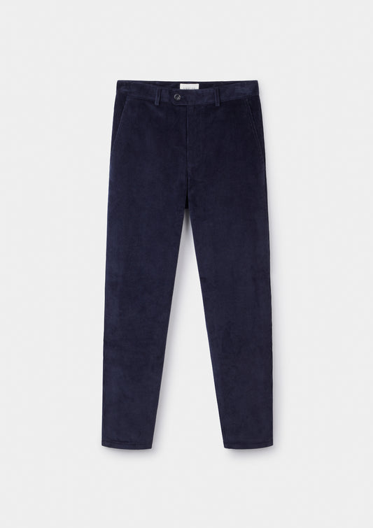 Indigo Cotton-Corduroy Casual Trouser, Chinos - SIRPLUS