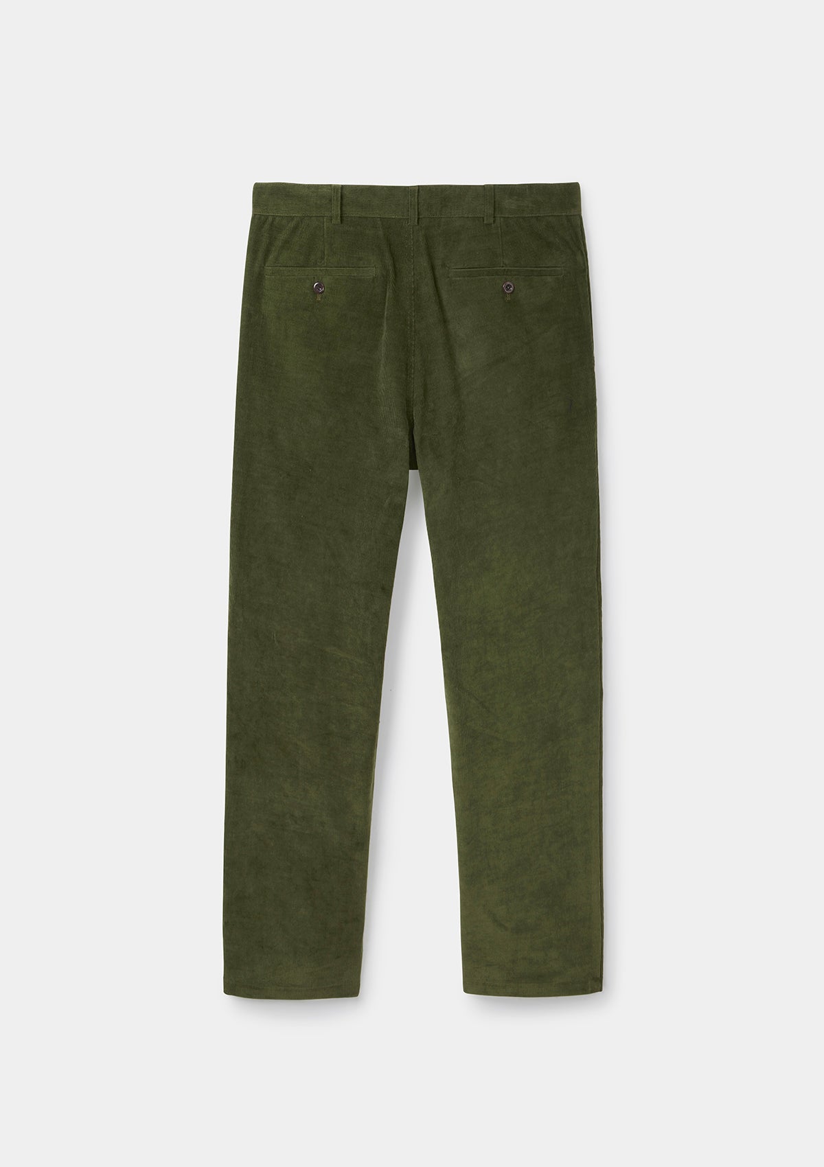 Olive Cotton Pincord Casual Trousers