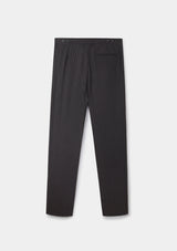 Espresso Chalk Stripe Pleated Trousers