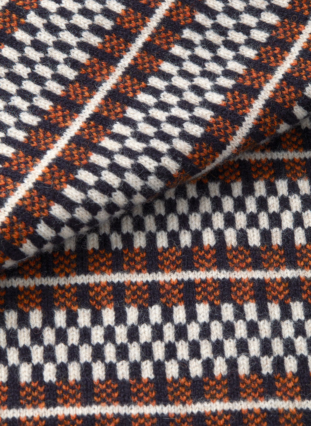 Navy Grid Fair-Isle Jumper