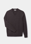 Cocoa Lambswool V-Neck Jumper