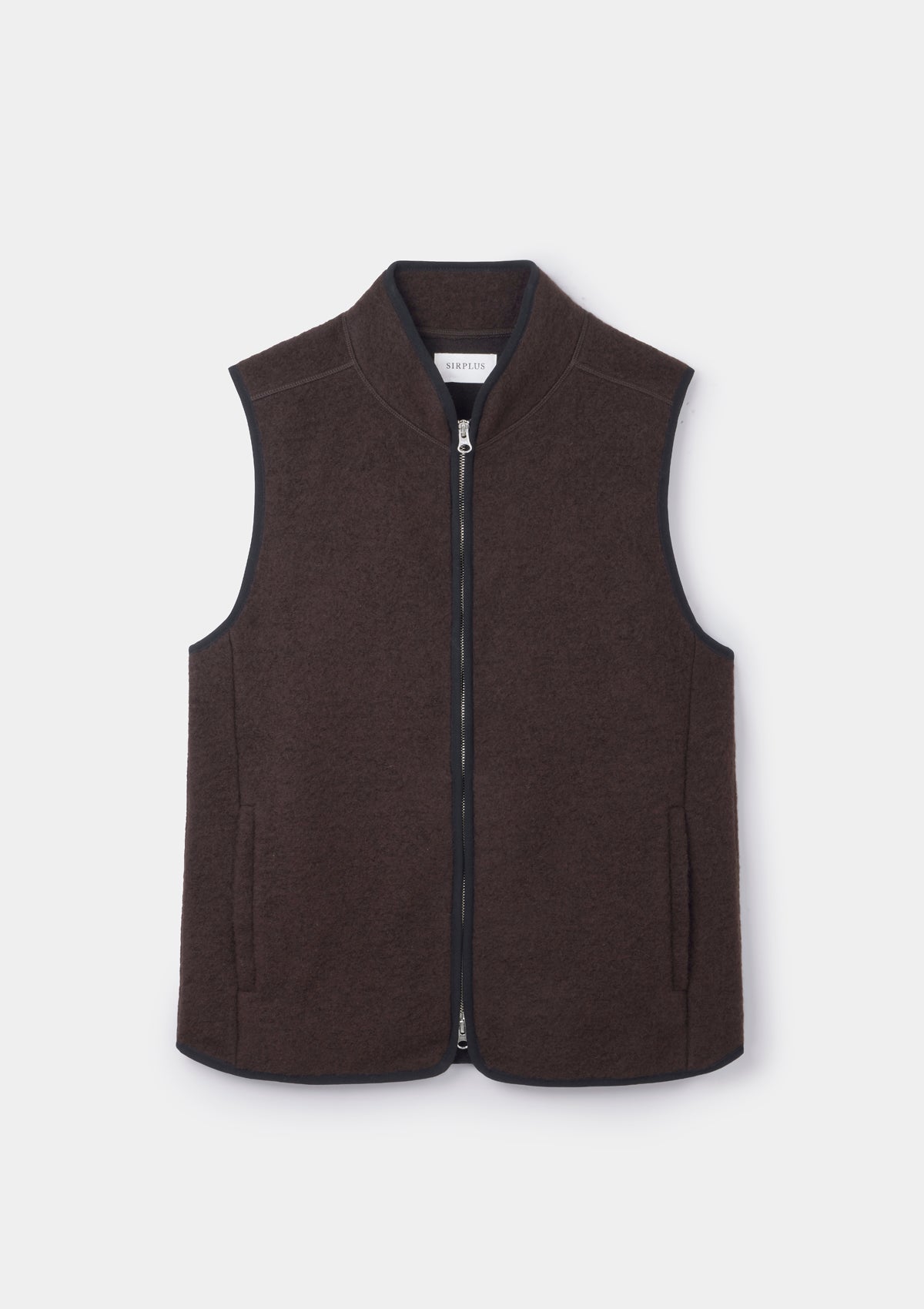 Coffee Boiled Wool Gilet