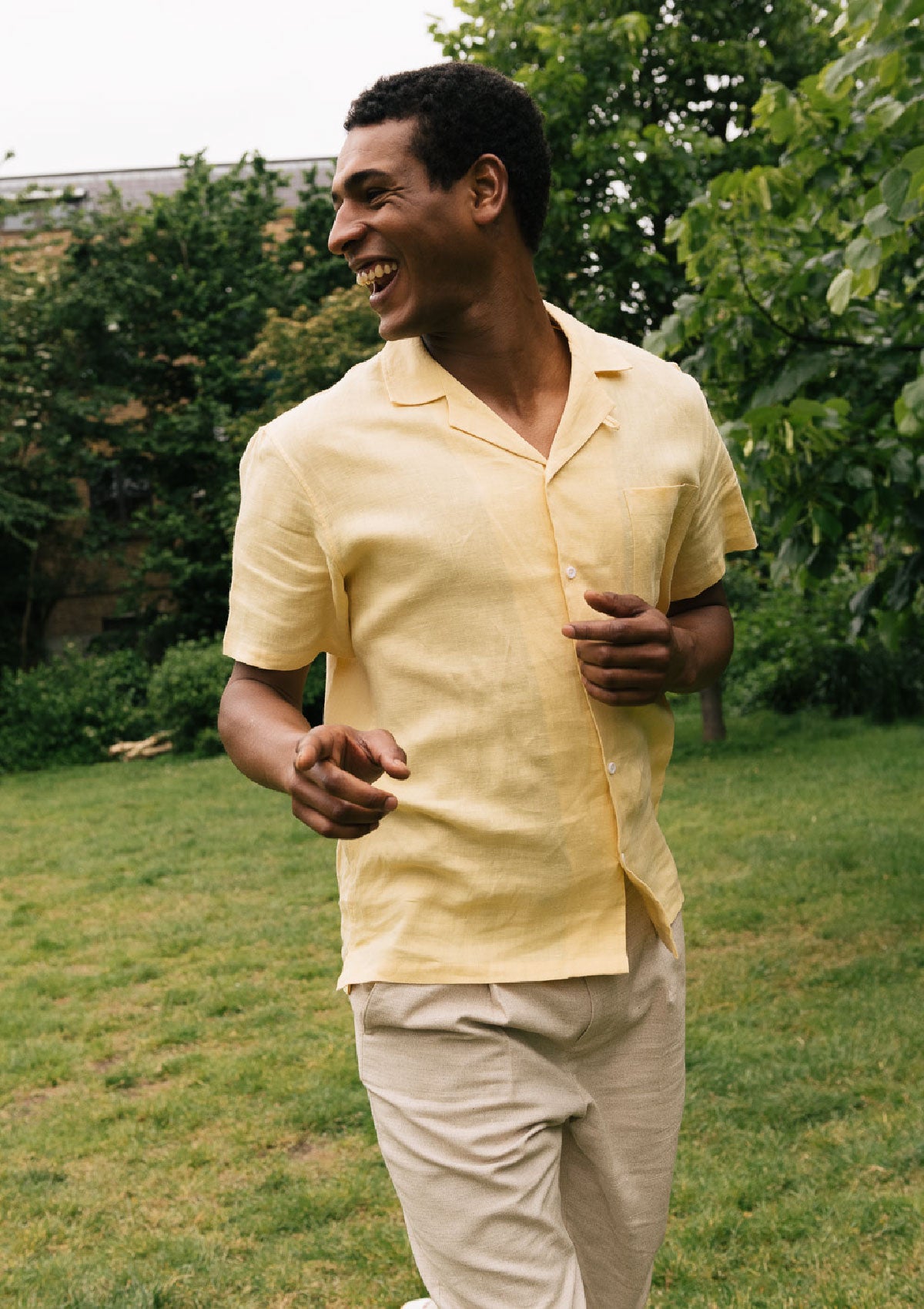 Cornfield Yellow Linen Cuban Shirt, Cuban Shirt - SIRPLUS