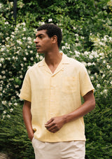 Cornfield Yellow Linen Cuban Shirt, Cuban Shirt - SIRPLUS