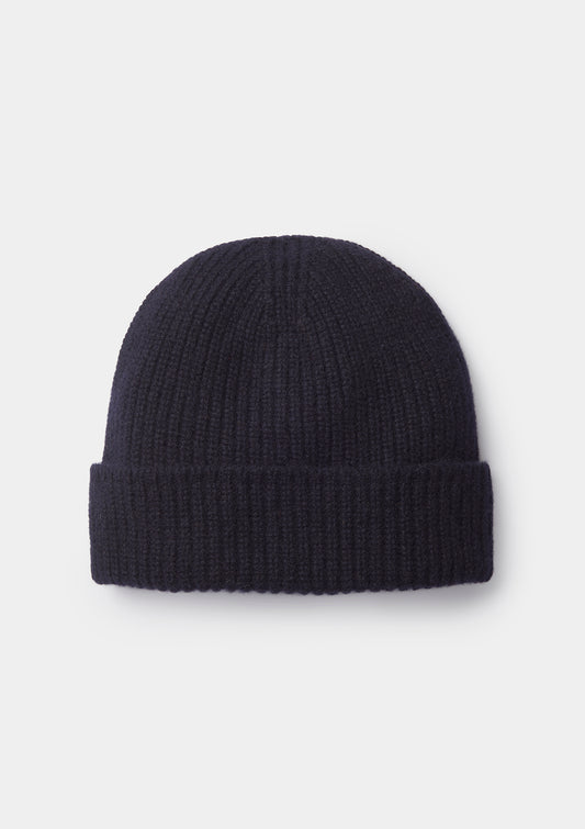 Dark Navy Cashmere Beanie by SIRPLUS