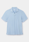 Dusk Blue Panel Rib Resort Polo, Polo Shirt - SIRPLUS