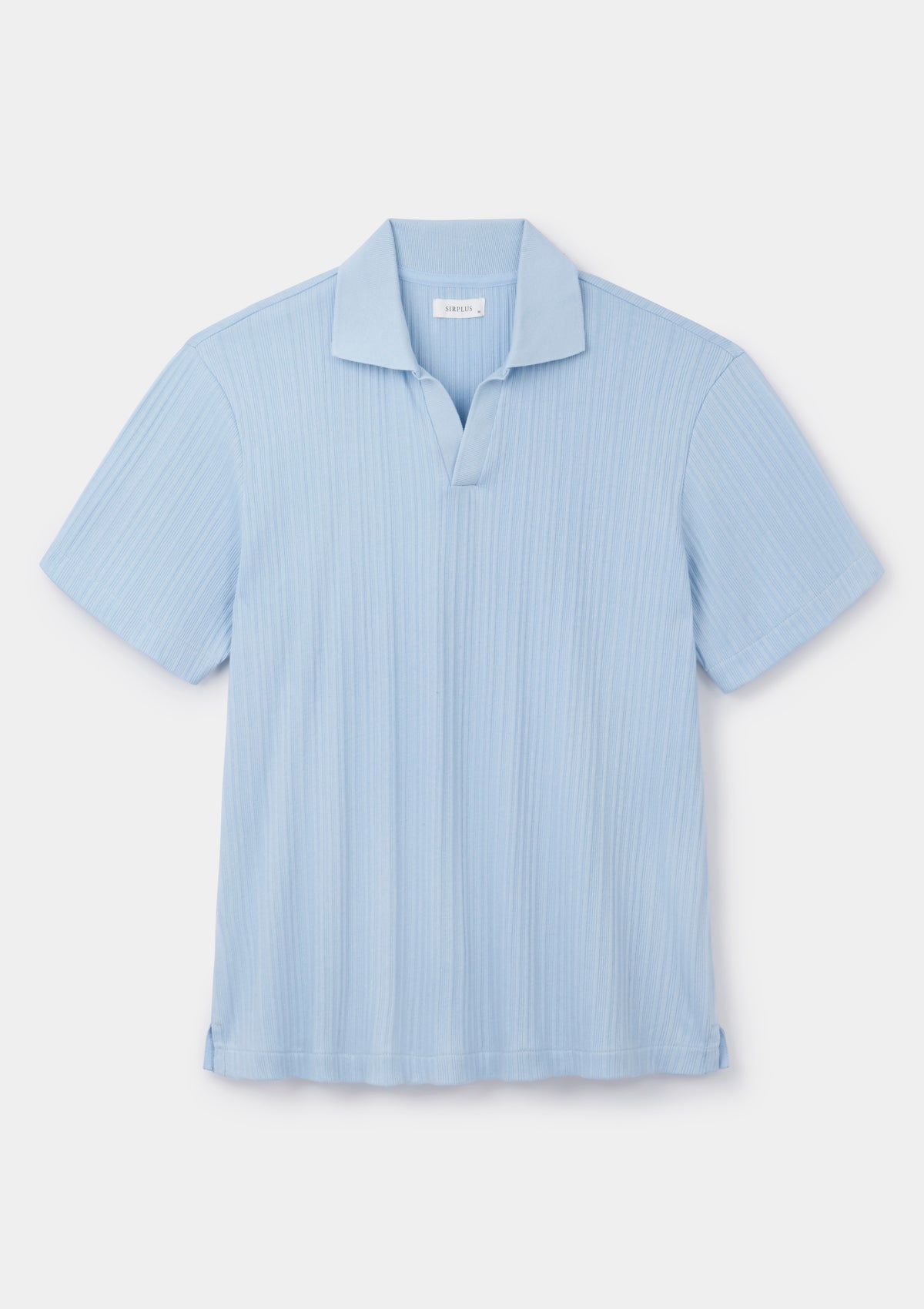 Dusk Blue Panel Rib Resort Polo, Polo Shirt - SIRPLUS