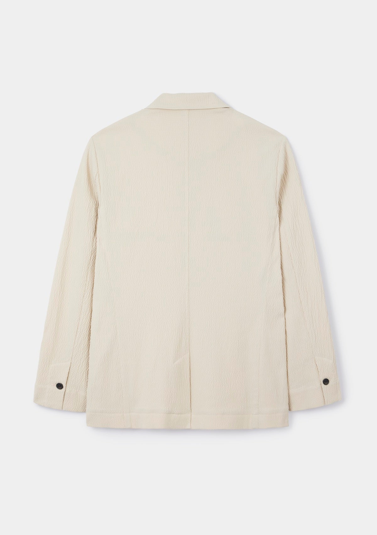 Ecru Seersucker Cotton Blazer, Blazer - SIRPLUS