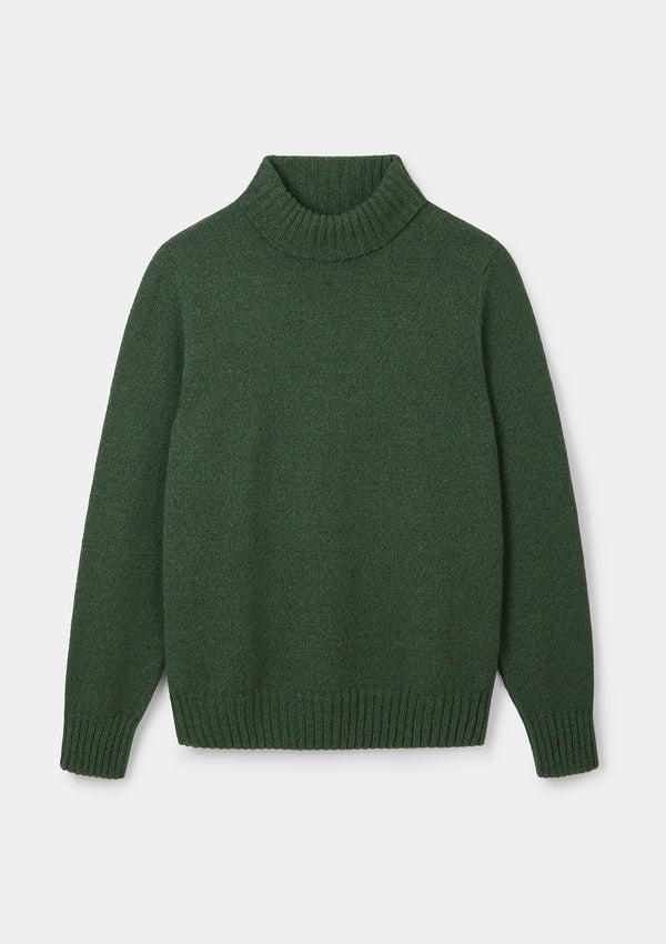 Forest Melange Roll Neck Jumper by SIRPLUS