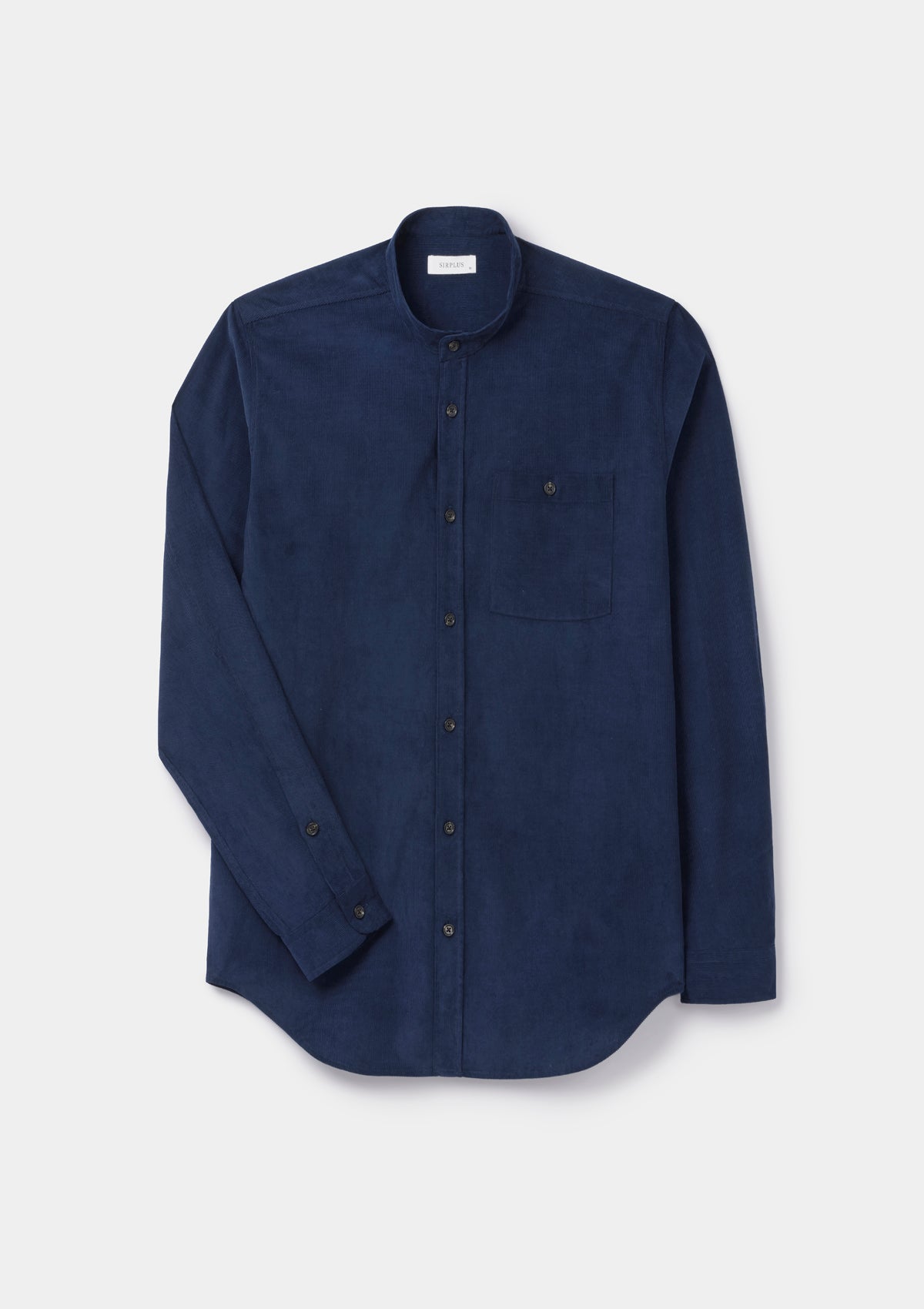 French Navy Needlecord Grandad Shirt