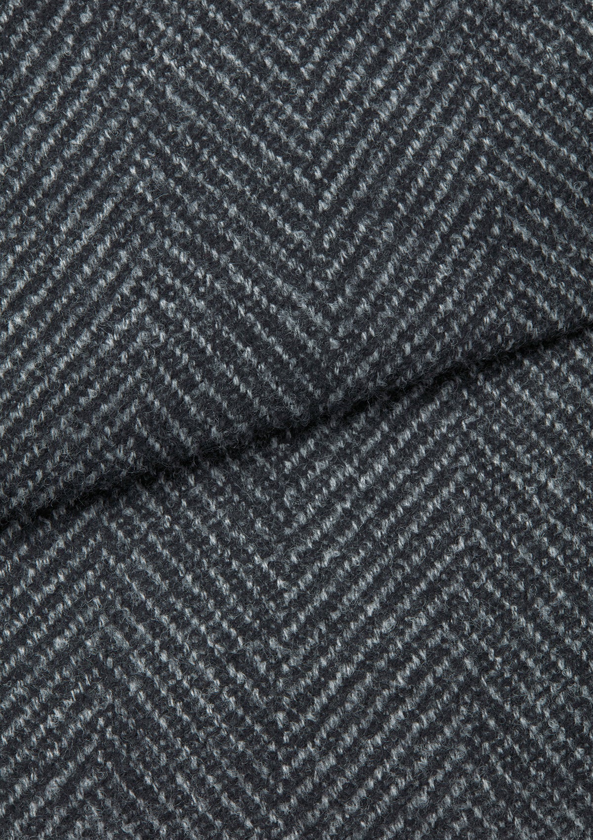 Graphite Herringbone Wool Raglan Overcoat, Coat - SIRPLUS