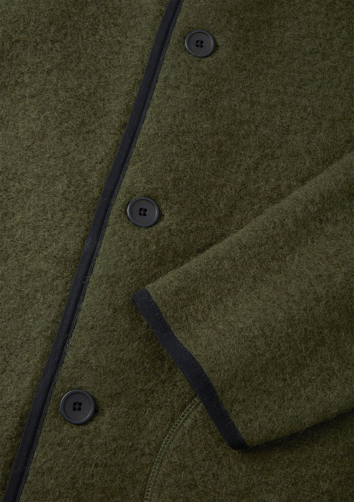 Green Boiled Wool Jacket
