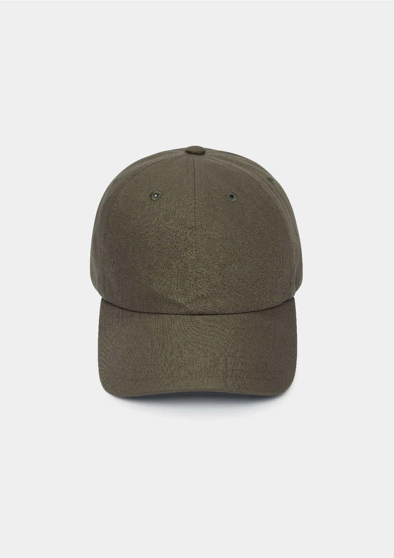 Green Cotton Canvas Cap