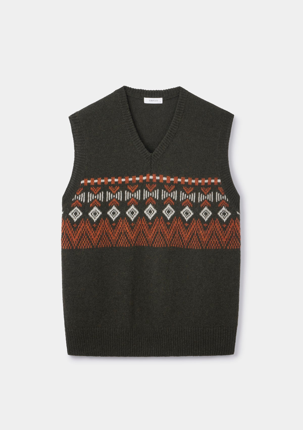 Green Icelandic Style Lambswool Vest, Knit Vest - SIRPLUS