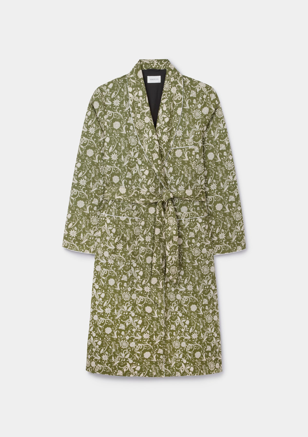 Green Ophidian Dressing Gown Made with Liberty Fabric