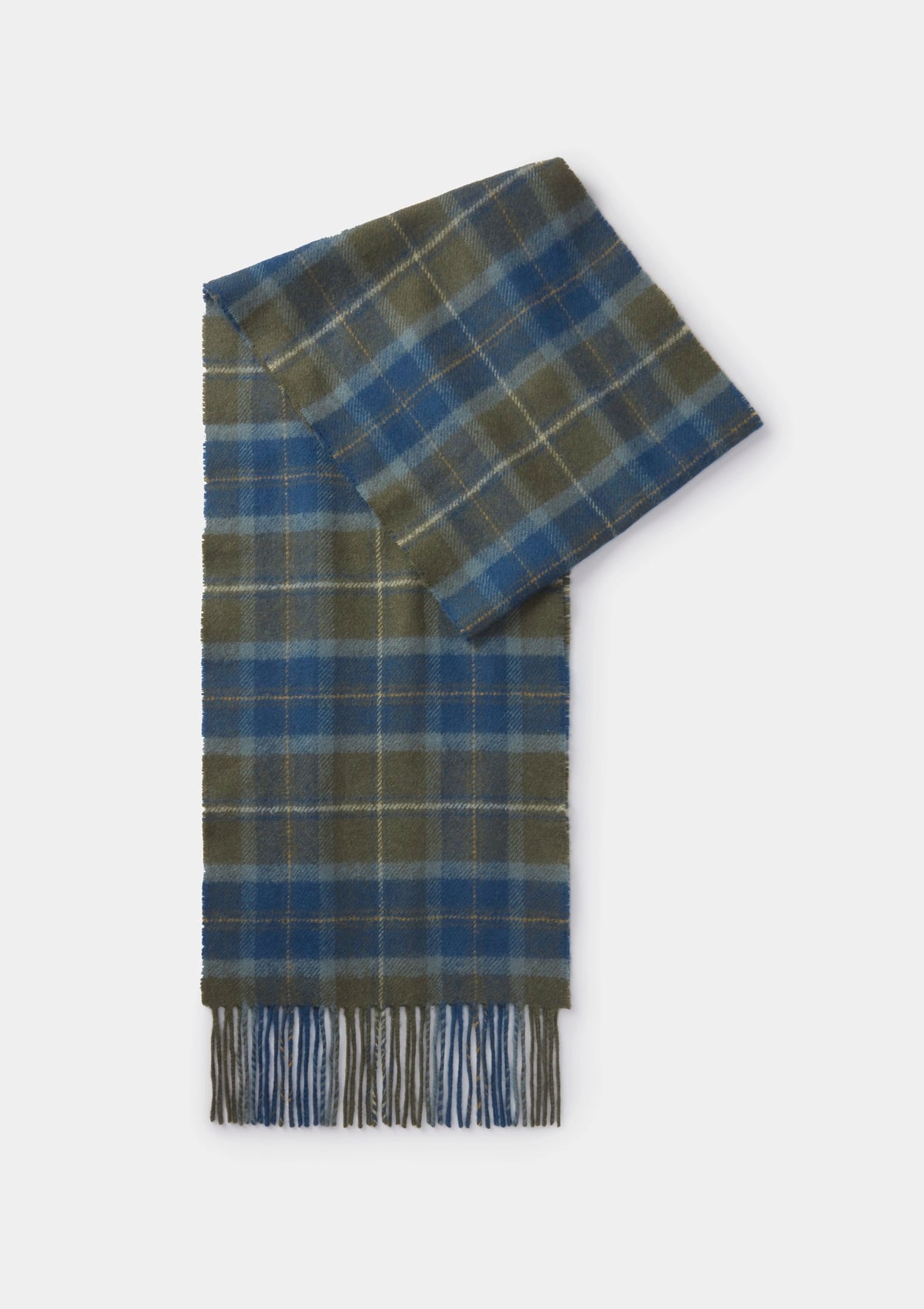 Green Tartan Lambswool Scarf, Scarf - SIRPLUS