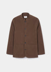 Hazelnut Moleskin Casual Nehru Jacket