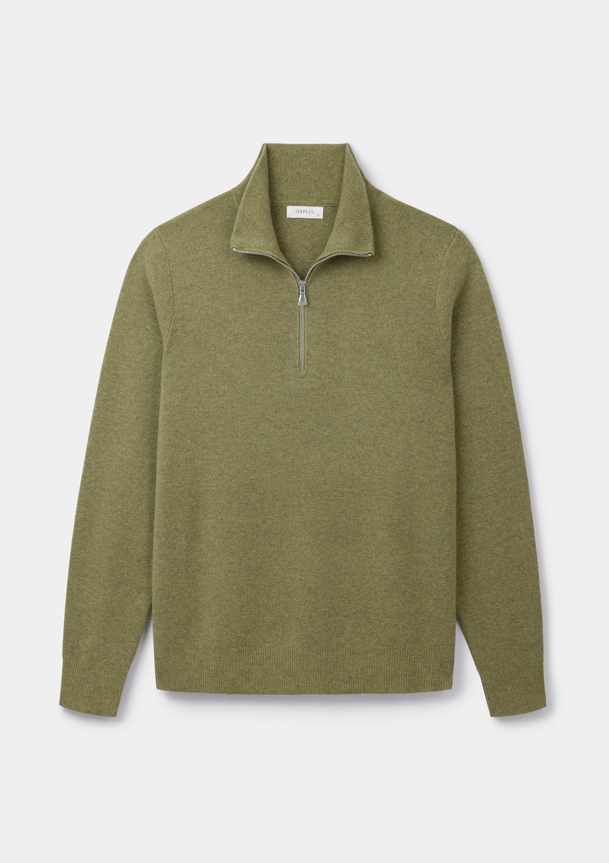 Heather Green Merino Half Zip