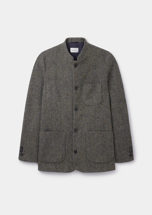 Heather Harris Tweed Nehru Jacket