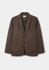 Hickory Brown Linen Blazer, Blazer - SIRPLUS