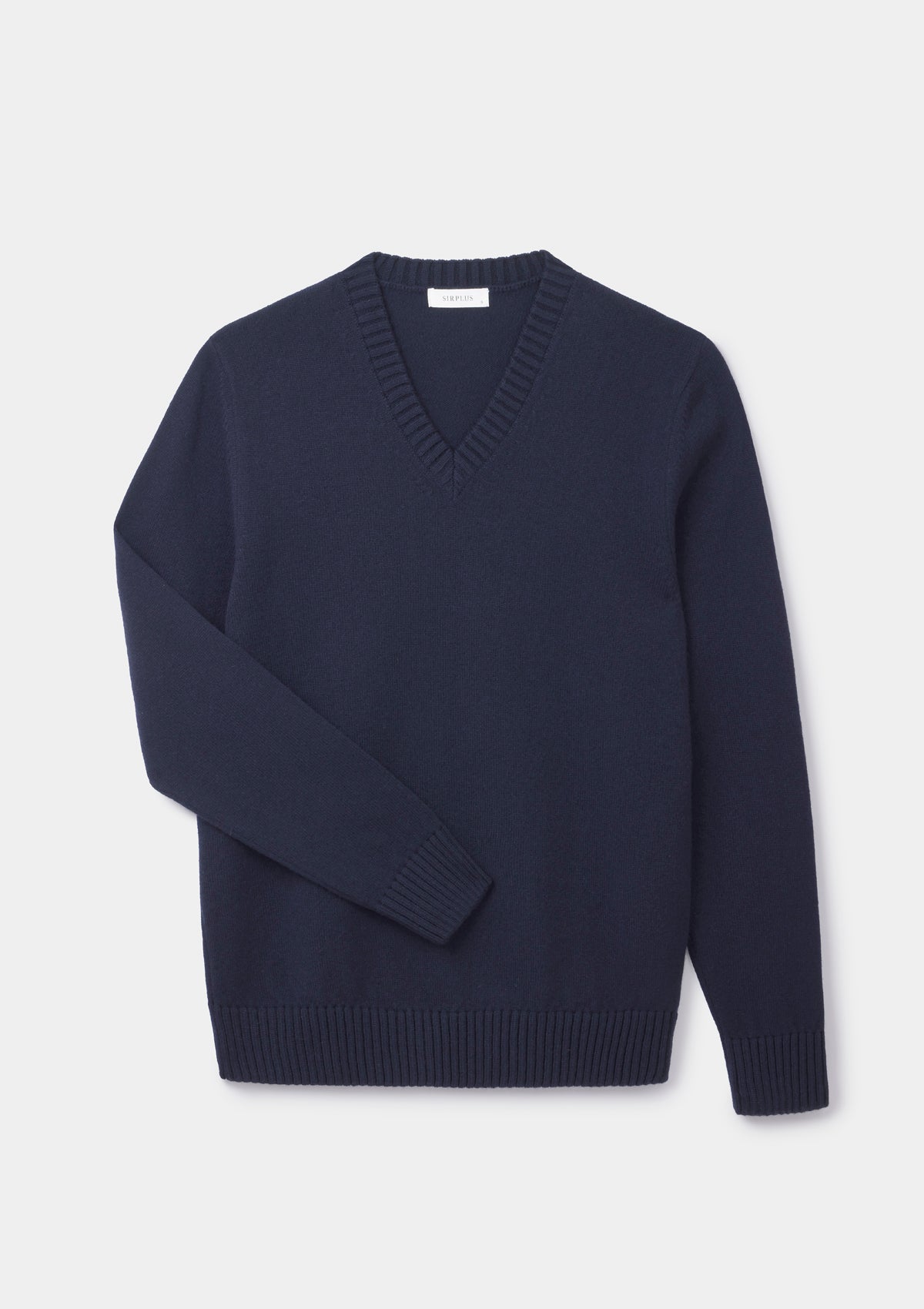 Ink Navy Lambswool V-Neck Jumper