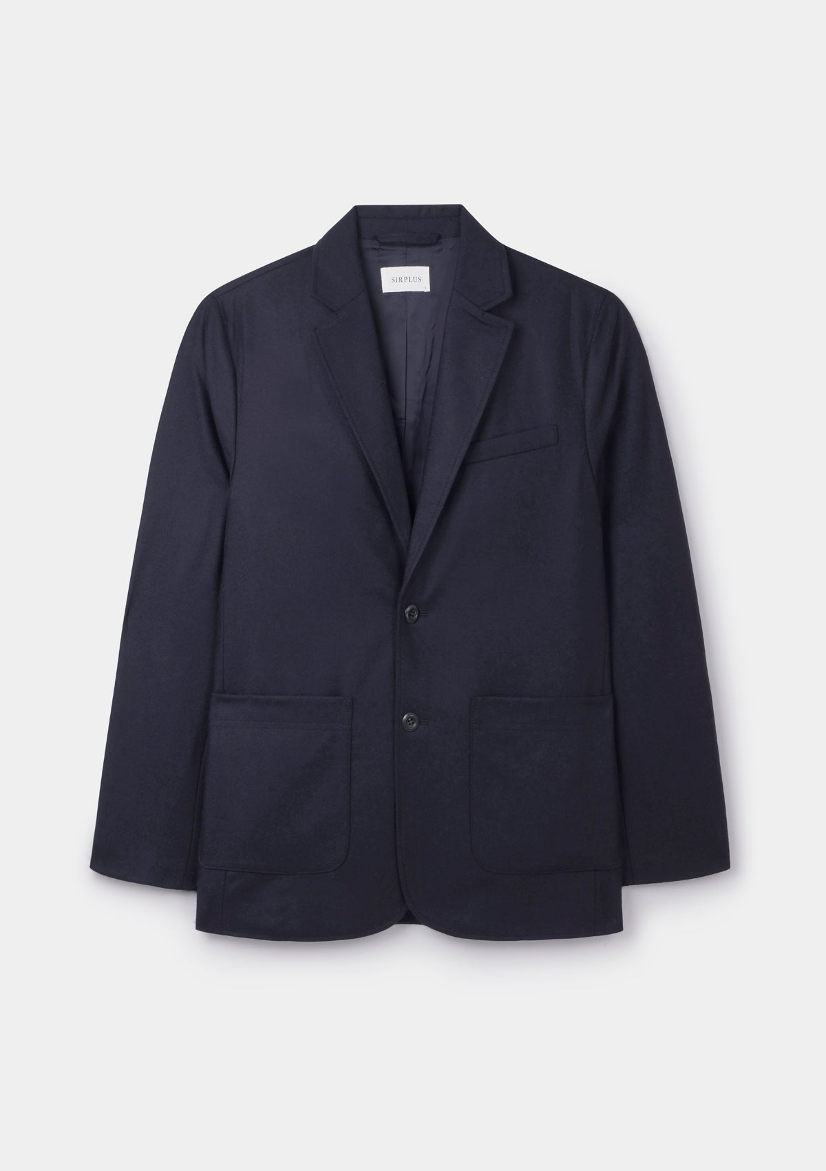 Ink Wool-Cashmere Flannel Blazer