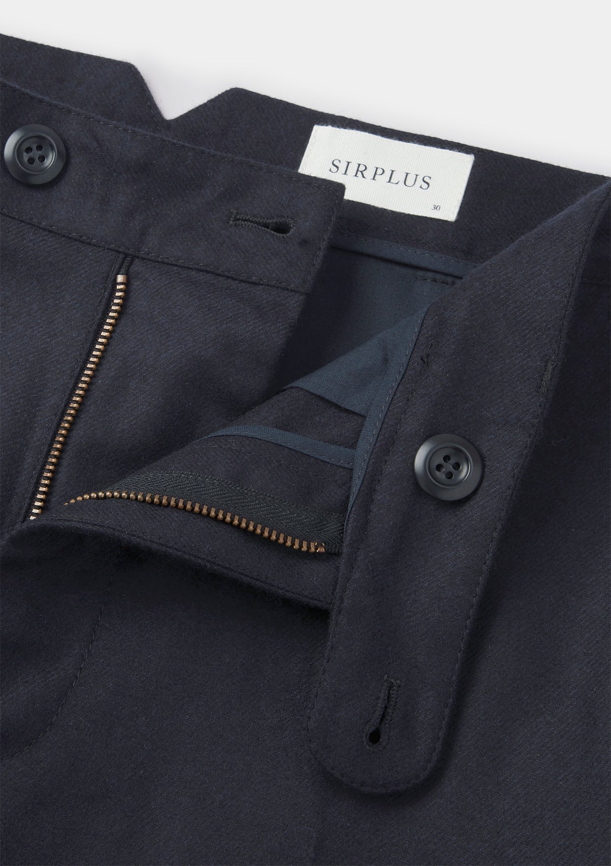 Ink Wool Cashmere Flannel Trousers