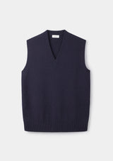 Ink Navy Lambswool Vest by SIRPLUS