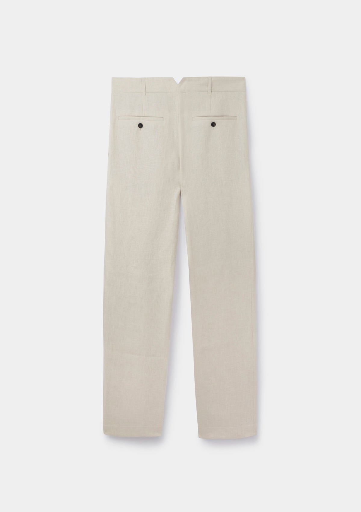 Ivory Linen Casual Trousers, Chinos - SIRPLUS