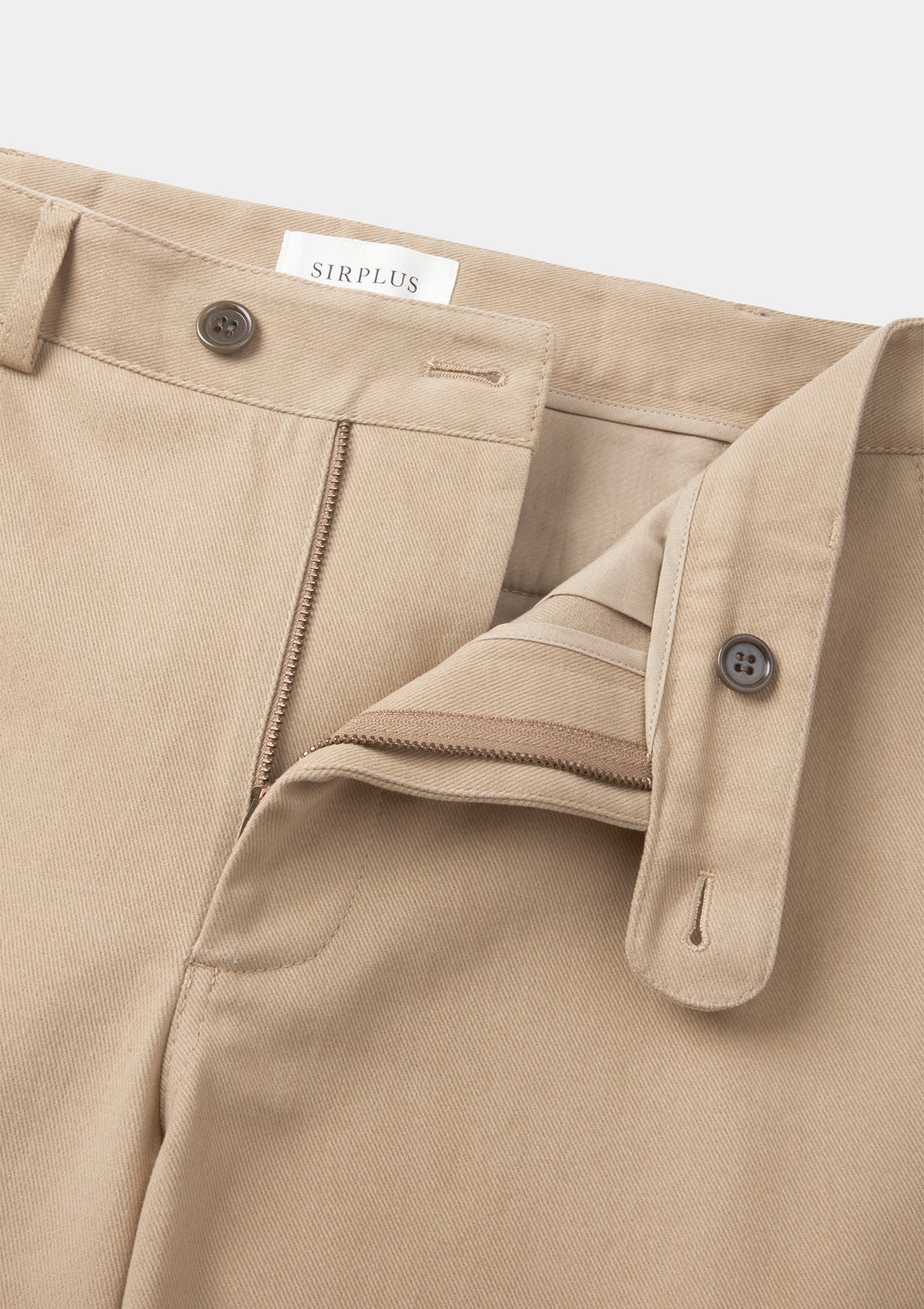 Khaki Cream Cotton Chinos, Chinos - SIRPLUS