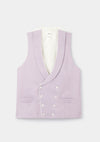 Lavender Fog Shawl Lapel Double-Breasted Waistcoat, Double Breasted Waistcoat - SIRPLUS