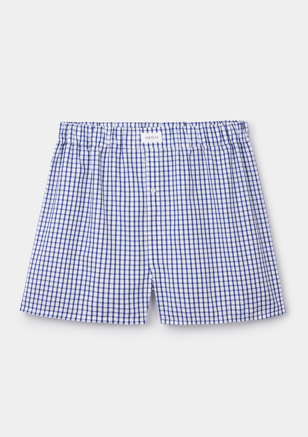 Navy Check Cotton Boxer Shorts
