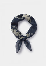 Navy Flower Bandana