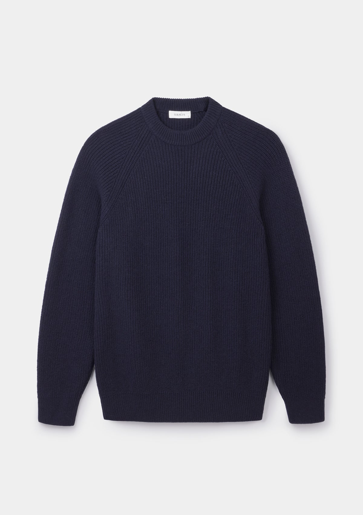 Navy Lambswool Fisherman Jumper