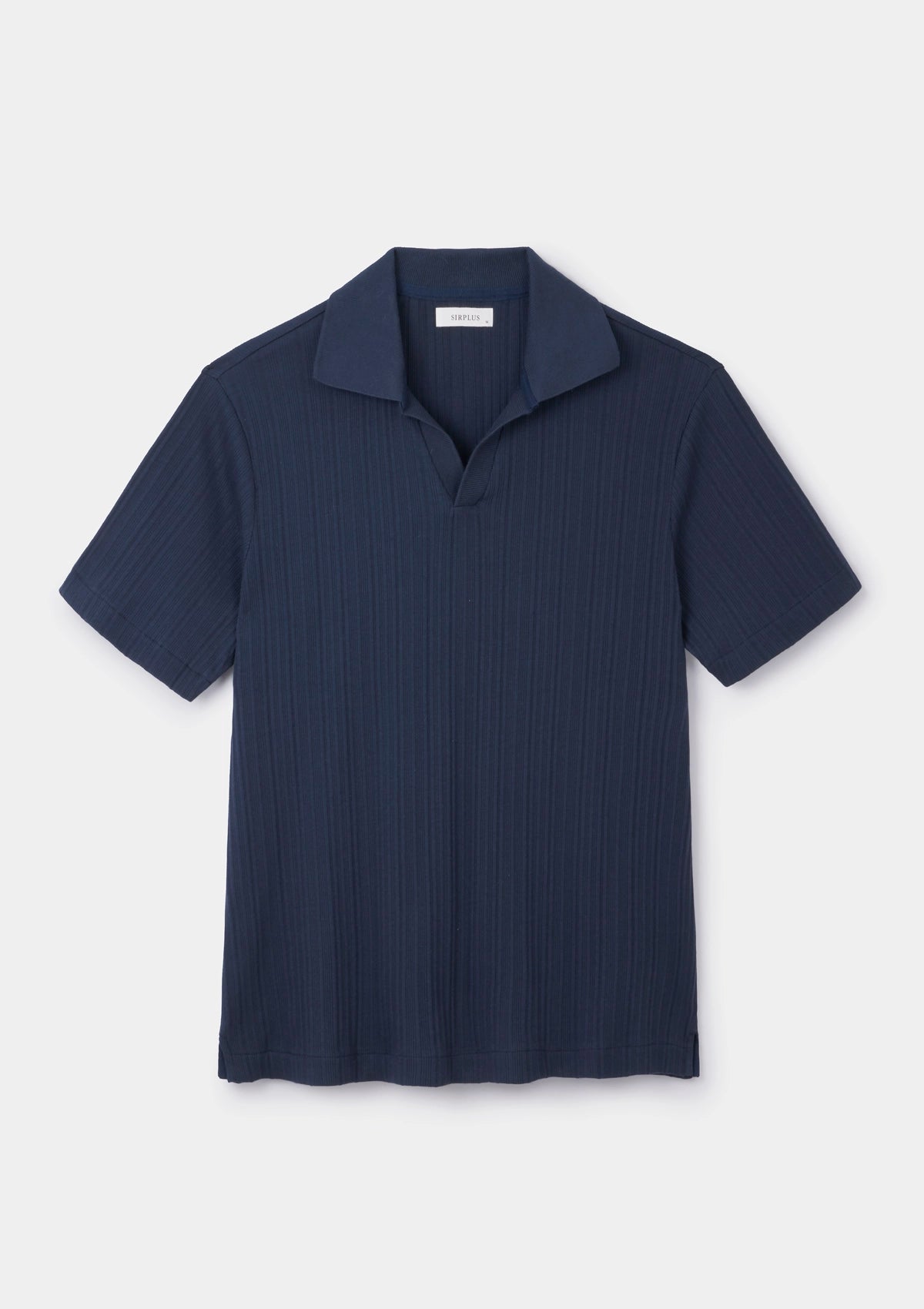 Navy Panel Rib Resort Polo, Polo Shirt - SIRPLUS