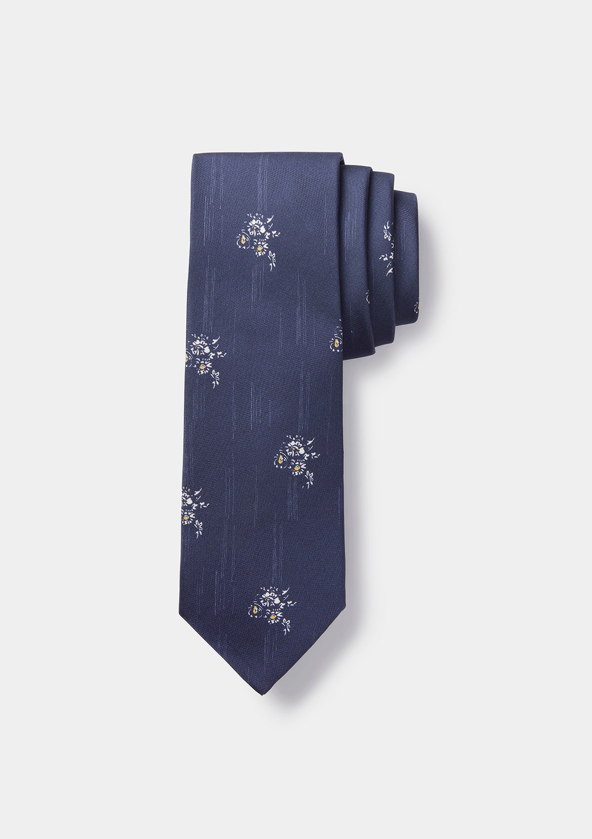 Navy Bouquet Silk Tie by SIRPLUS