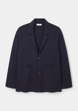 Navy Merino Knit Blazer by SIRPLUS