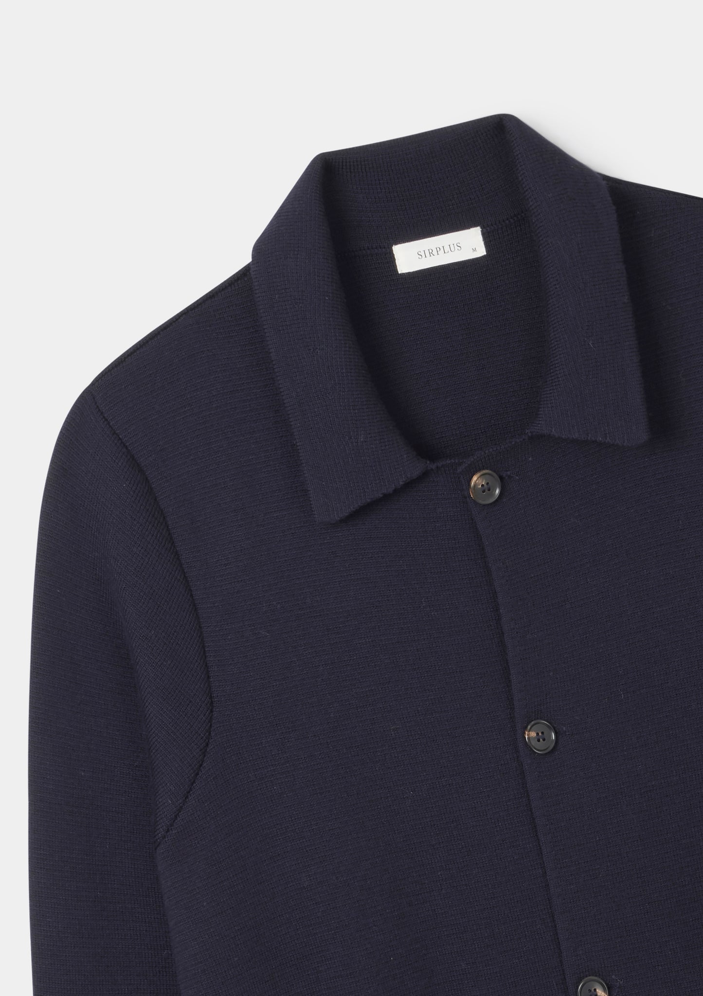 Navy Merino Knit Jacket