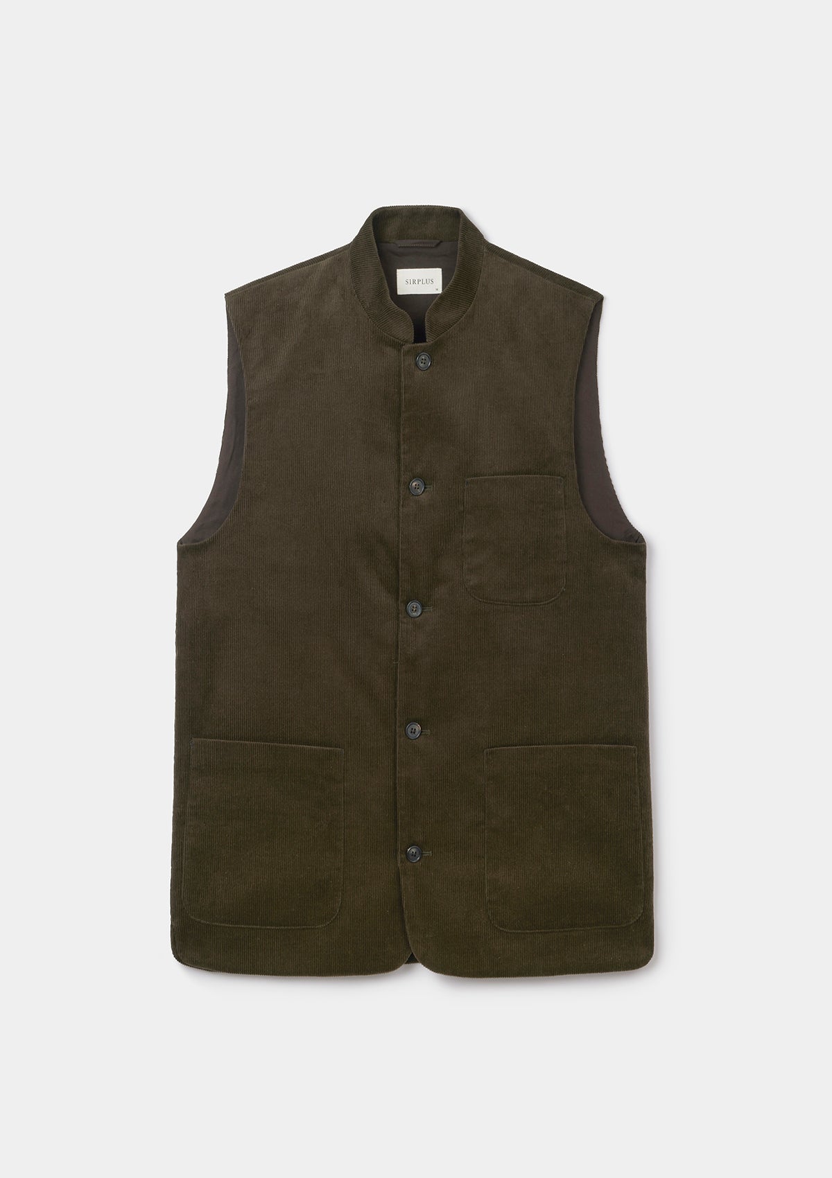 Nettle Green Corduroy Nehru Waistcoat