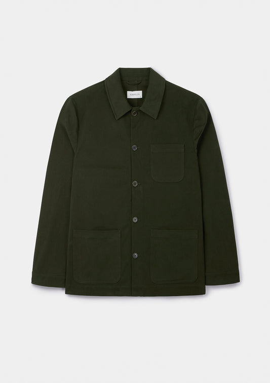 Olive Cotton Chore Jacket, Chore Jacket - SIRPLUS