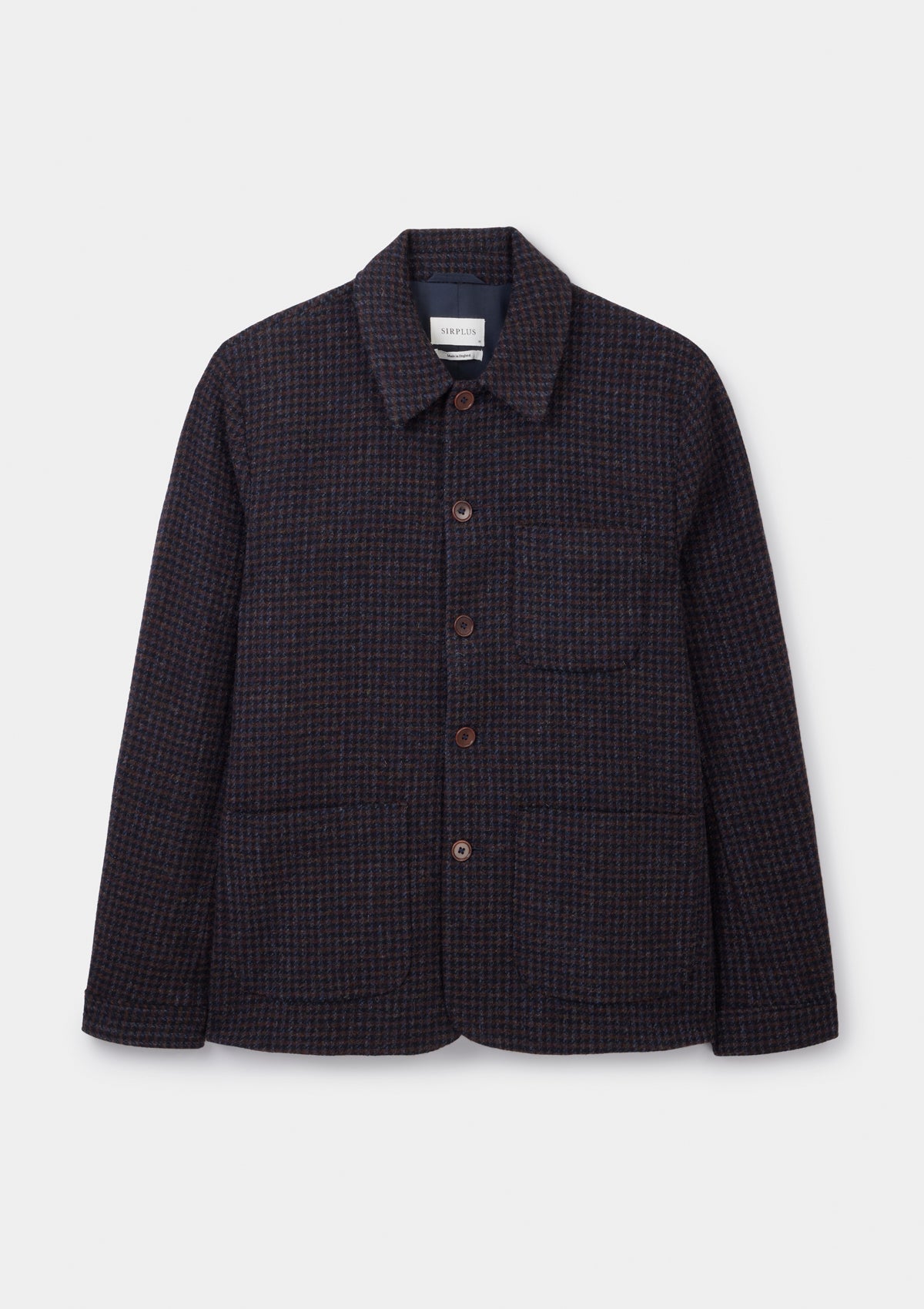 Navy Rust Check Wool Chore Jacket, Chore Jacket - SIRPLUS