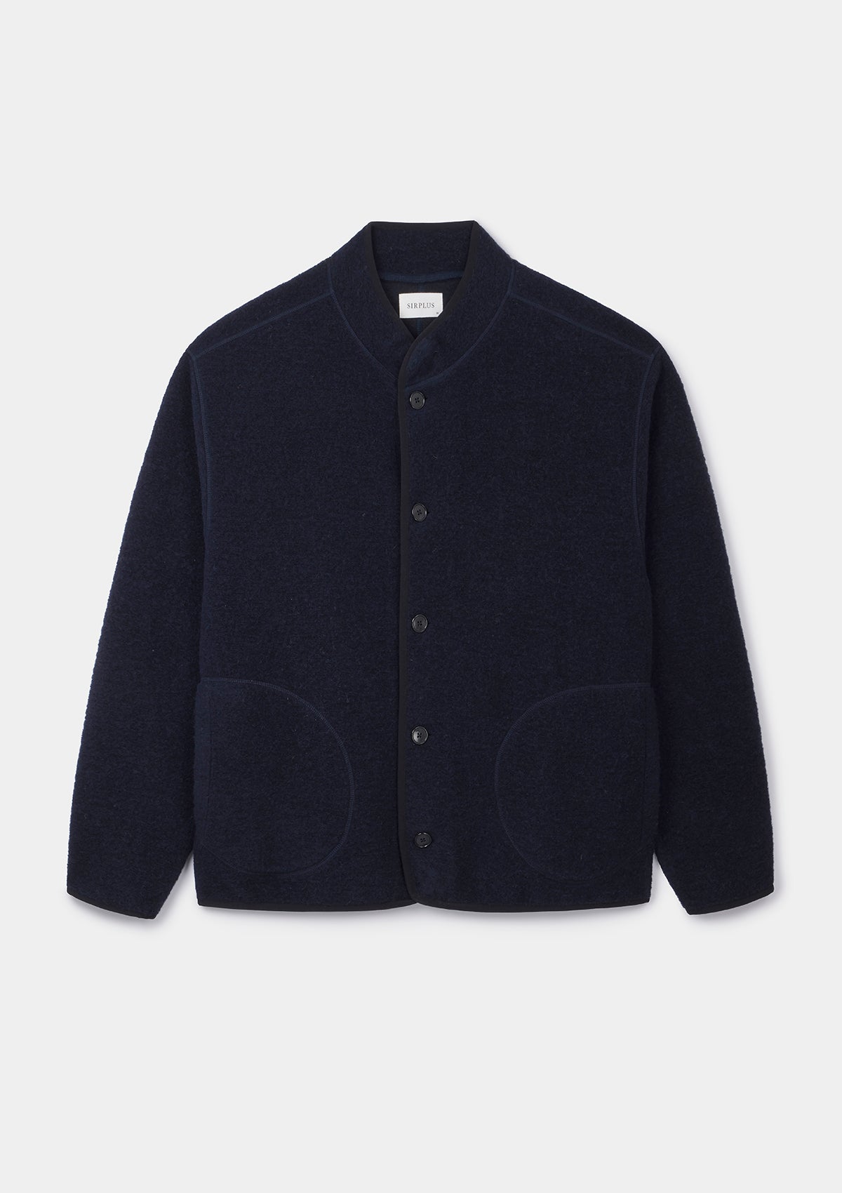 Navy Boiled Wool Jacket, Chore Jacket - SIRPLUS